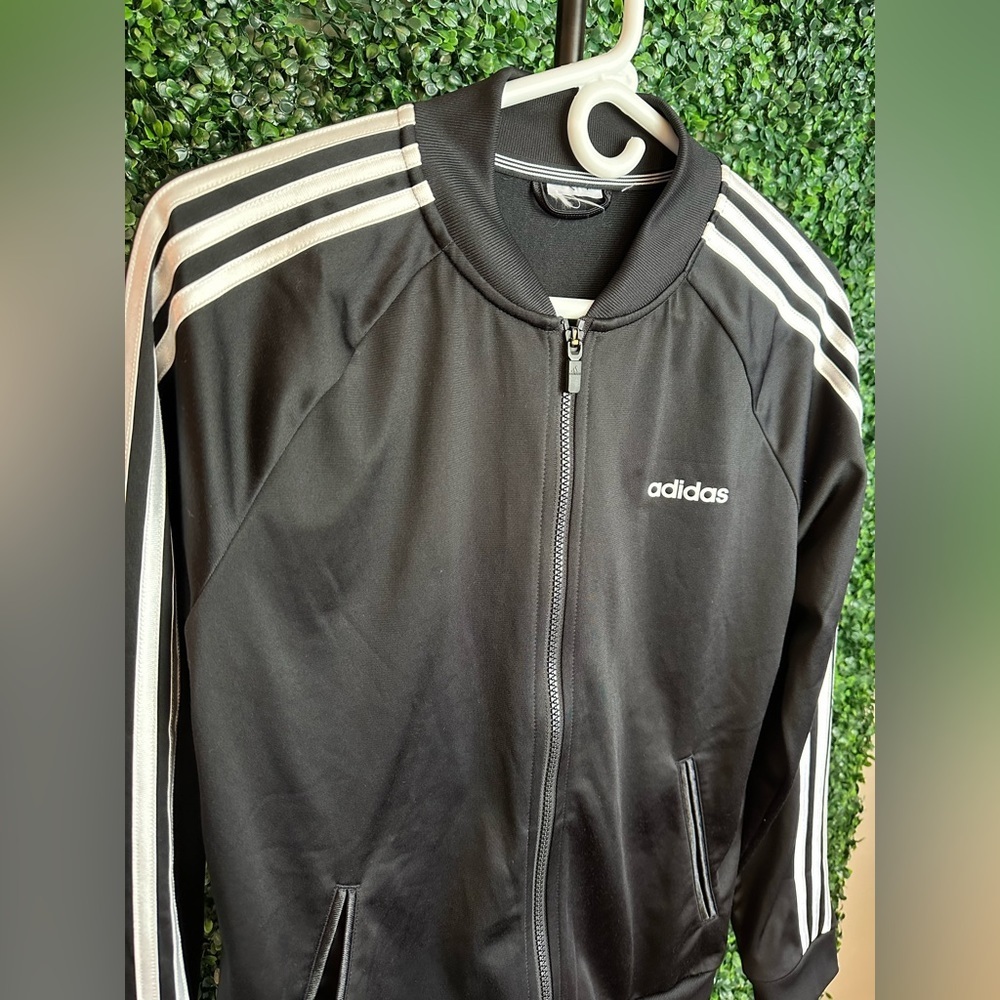 Adidas Womens Essentials 3-Stripes Track Jacket in Black - Picture 3 of 6
